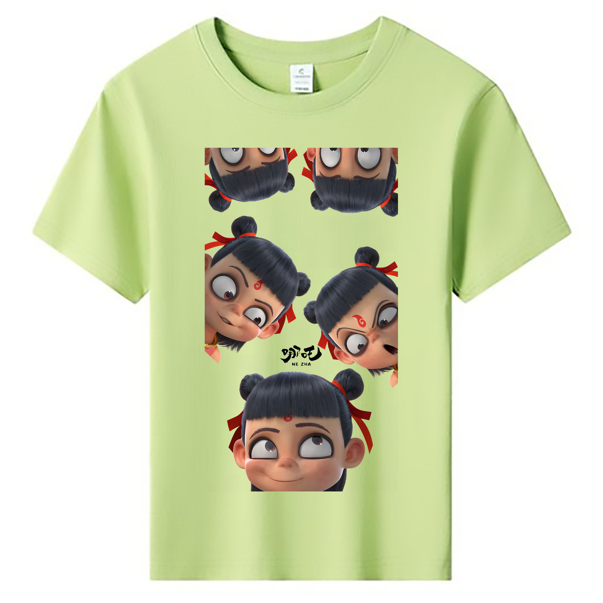 （画像用） Ne Zha 2 ナタ 魔童の大暴れ 綿100％キッズTシャツ（フロントプリント）